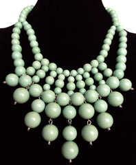 Bauble Bib Mini Necklace- Mint