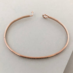 'Mind Over Matter' Dainty Bangle Bracelet-Rose Gold