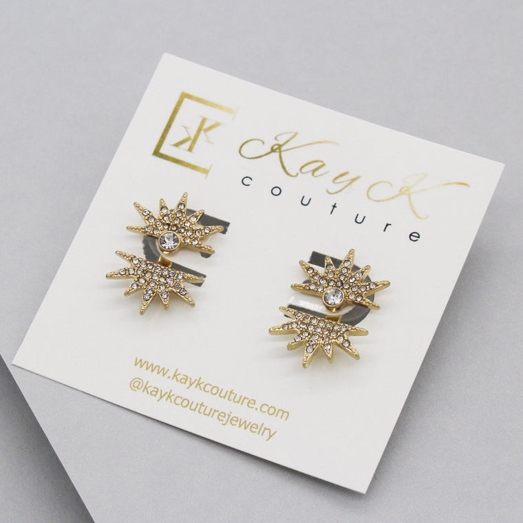 Star Studded Ear Jacket Earrings