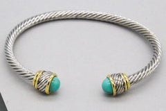 Stack It Up Bracelet Cuff- Mint Stone