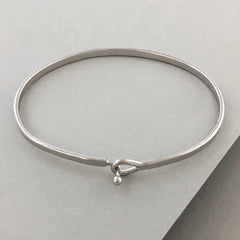 'Maid Of Honor' Dainty Bangle Bracelet-Silver
