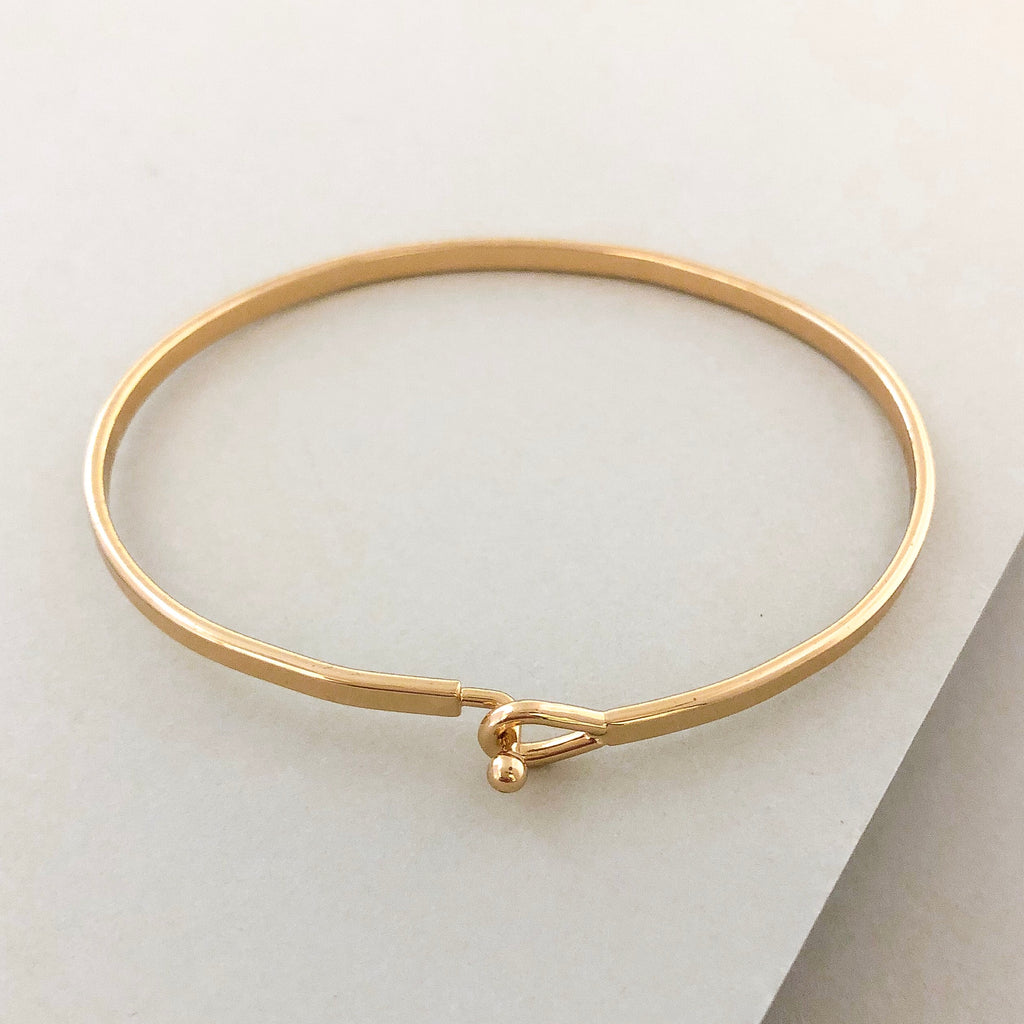 'Mind Over Matter' Dainty Bangle Bracelet-Gold
