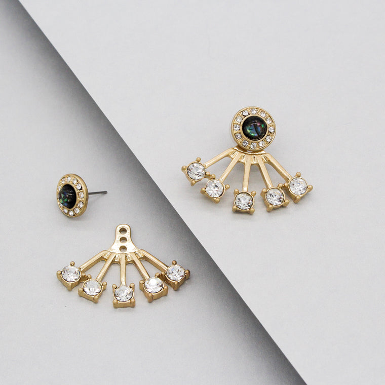 Trinity Stud Ear Jacket Earrings