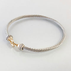 Stack It Up Bangle Bracelet- Hooked Crystal Cuff
