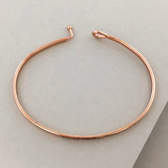 'Bride Tribe' Dainty Bangle Bracelet-Rose Gold
