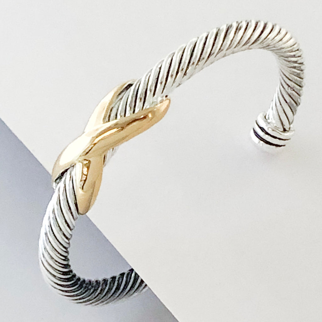 Stack It Up Bracelet Cuff- Criss-Cross