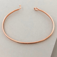 'Serenity Prayer' Dainty Bangle Bracelet-Rose Gold