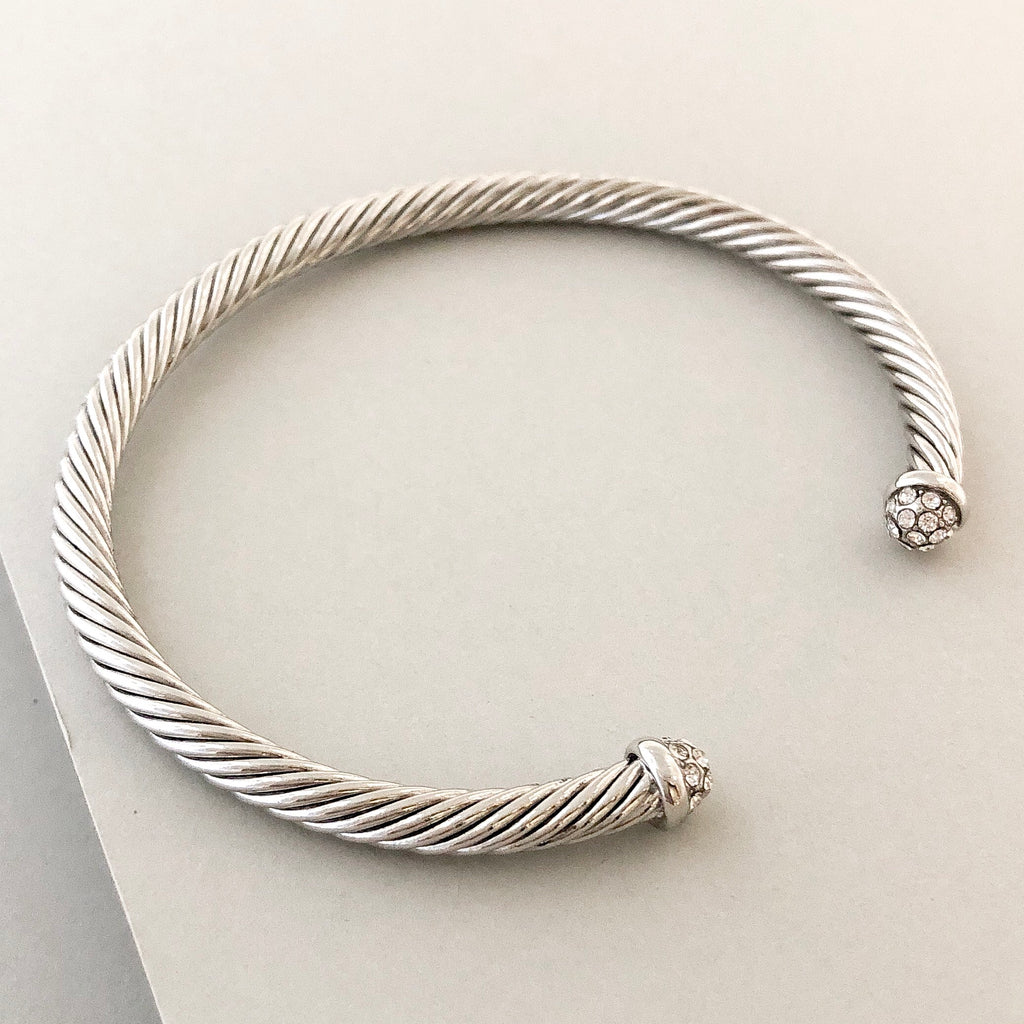 Stack It Up Bracelet Cuff- Pave Tips