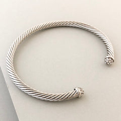 Stack It Up Bracelet Cuff- Pave Tips