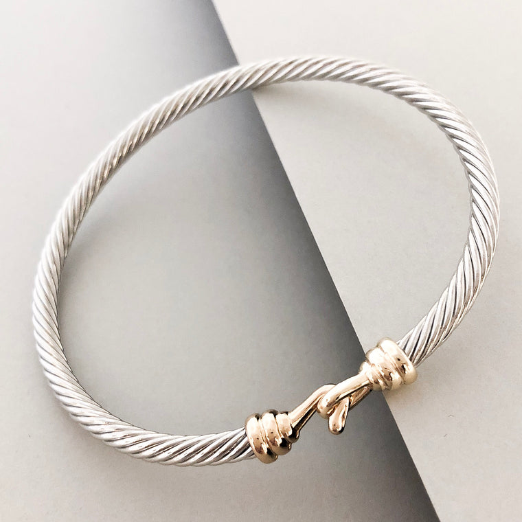 Stack It Up Bangle Bracelet- Hook Closure