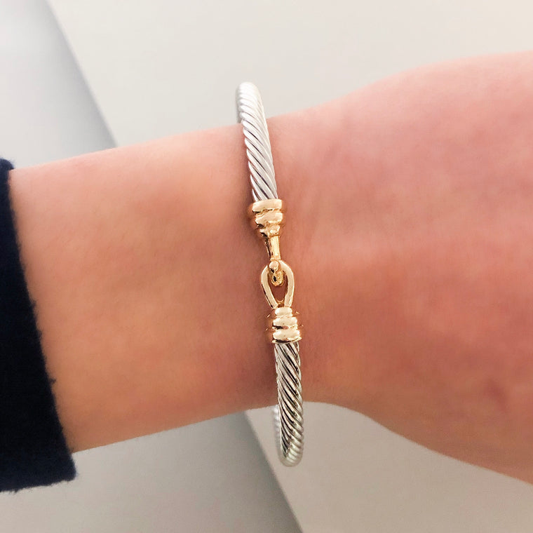 Stack It Up Bangle Bracelet- Hook Closure