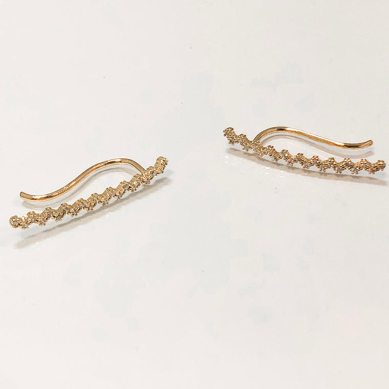 Olivia Ear Crawler Earrings- Gold