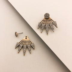 Olivia Pavé Crystal Ear Jacket Earrings
