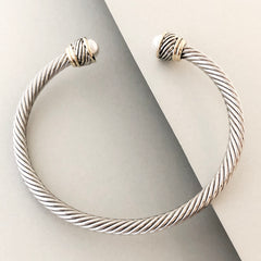 Stack It Up Bracelet Cuff- Pearl