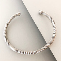 Stack It Up Bracelet Cuff- Pave Tips