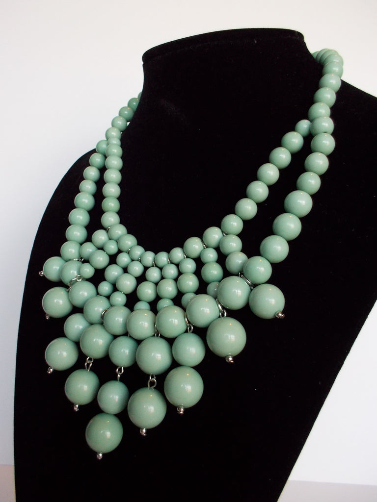 Bauble Bib Mini Necklace- Mint