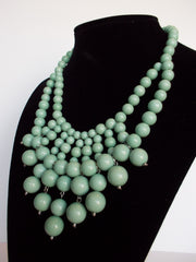 Bauble Bib Mini Necklace- Mint