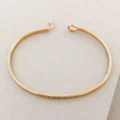 'Love' Dainty Bangle Bracelet-Gold
