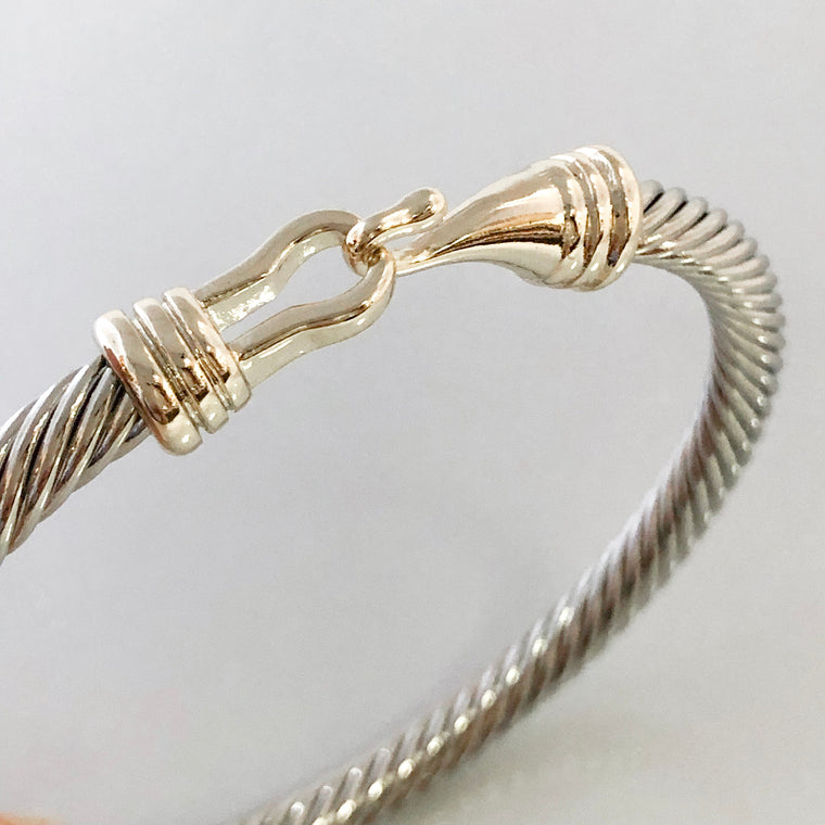 Stack It Up Bangle Bracelet- Hooked Cuff