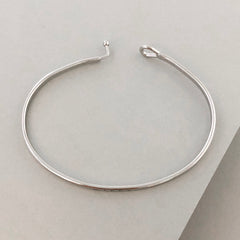 'Wifey' Dainty Bangle Bracelet-Silver