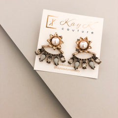 Lizandra Pearl Ear Jacket Earrings
