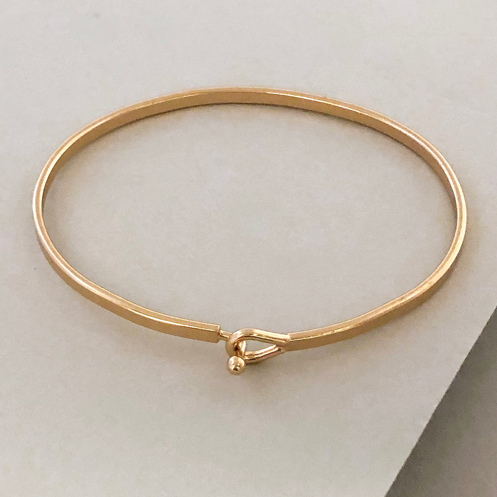 'Serenity Prayer' Dainty Bangle Bracelet-Gold
