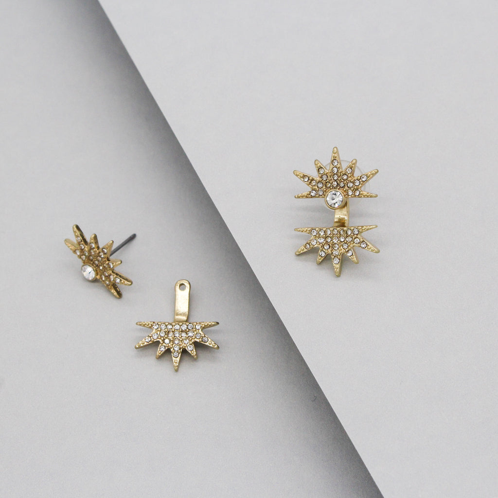 Star Studded Ear Jacket Earrings