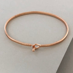 'Love' Dainty Bangle Bracelet-Rose Gold