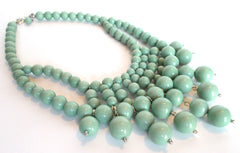 Bauble Bib Mini Necklace- Mint