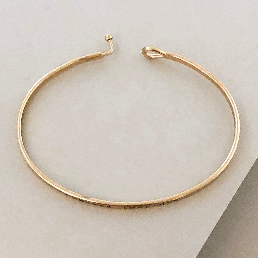 'Forever Together' Dainty Bangle  Bracelet-Gold