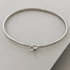 'Forever Together' Dainty Bangle Bracelet-Silver