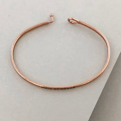 'Maid Of Honor' Dainty Bangle Bracelet-Rose Gold