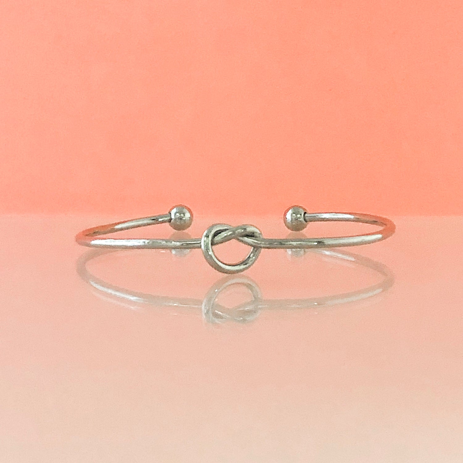 Infinity Knot Cuff Bracelet- Silver