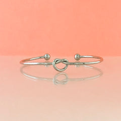 Infinity Knot Cuff Bracelet- Silver