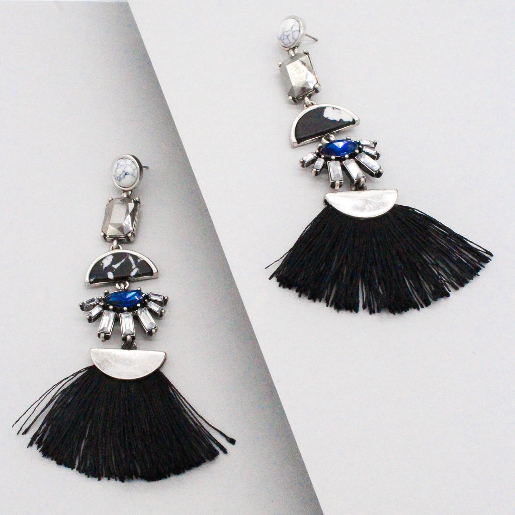 Marble Moon Glitz Earrings