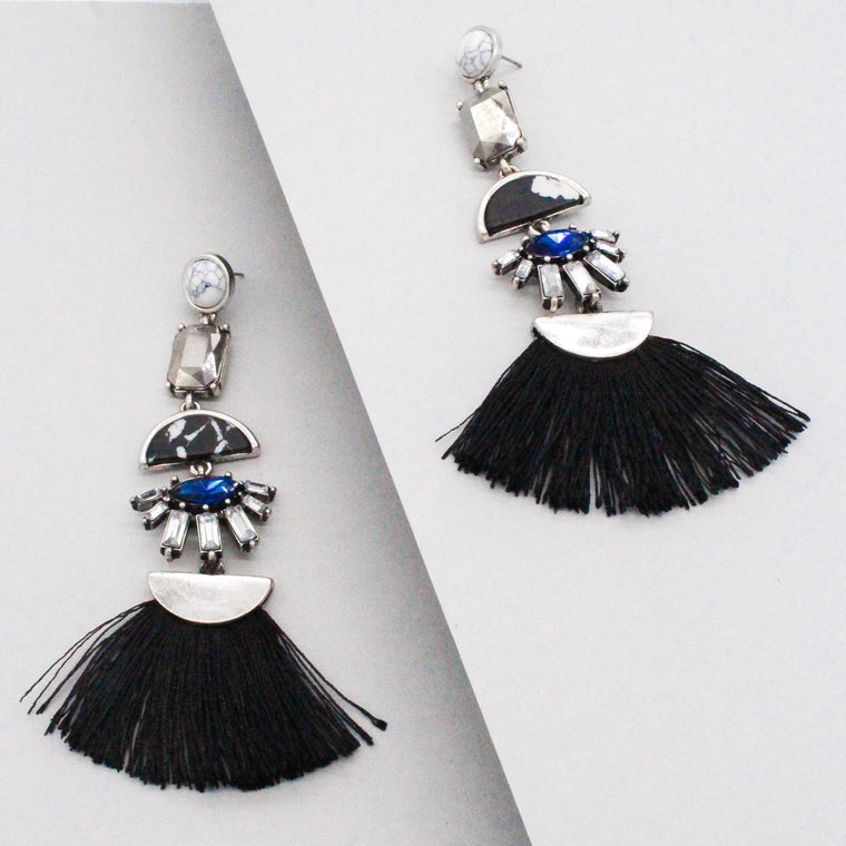 Marble Moon Glitz Earrings