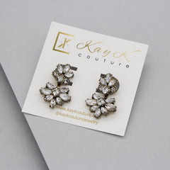 Dahlia Blooms Ear Jacket Earrings