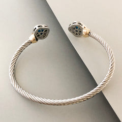 Stack It Up Bracelet Cuff- Turquoise Stone