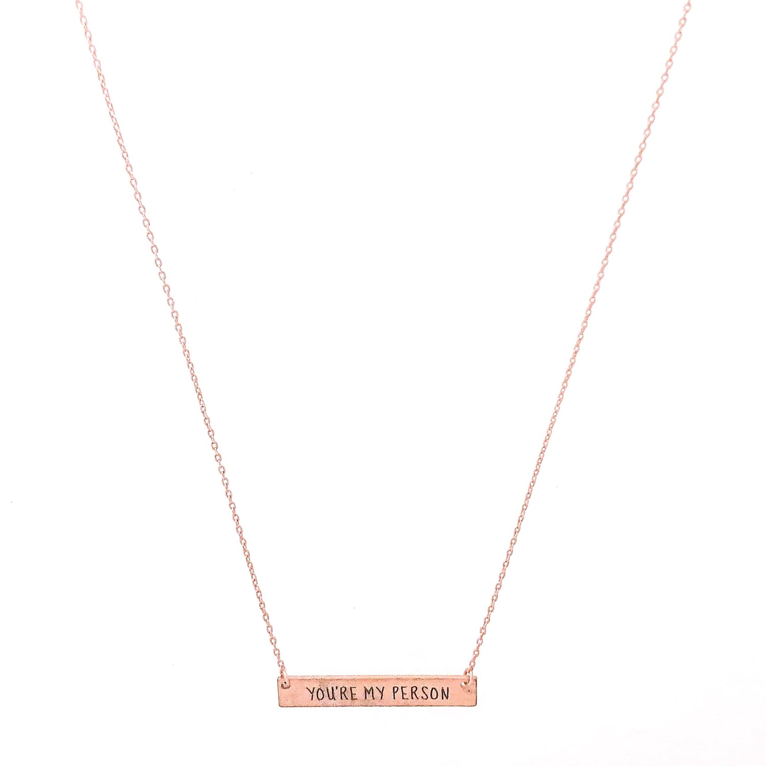 YOU'RE MY PERSON Engraved Bar Necklace- 3 COLOR OPTIONS