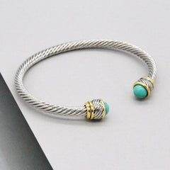 Stack It Up Bracelet Cuff- Mint Stone