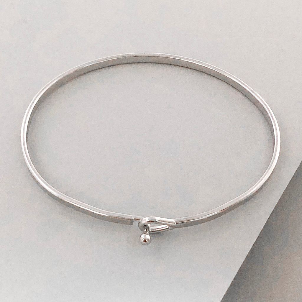 'Bride Tribe' Dainty Bangle Bracelet-Silver