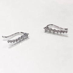 Janet Ear Crawler Earrings- Silver