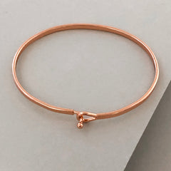 'Forever Together' Dainty Bangle Bracelet-Rose Gold