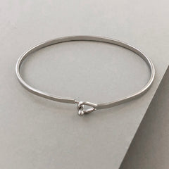 'Wifey' Dainty Bangle Bracelet-Silver