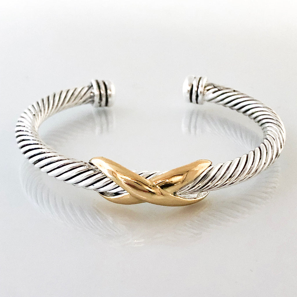 Stack It Up Bracelet Cuff- Criss-Cross