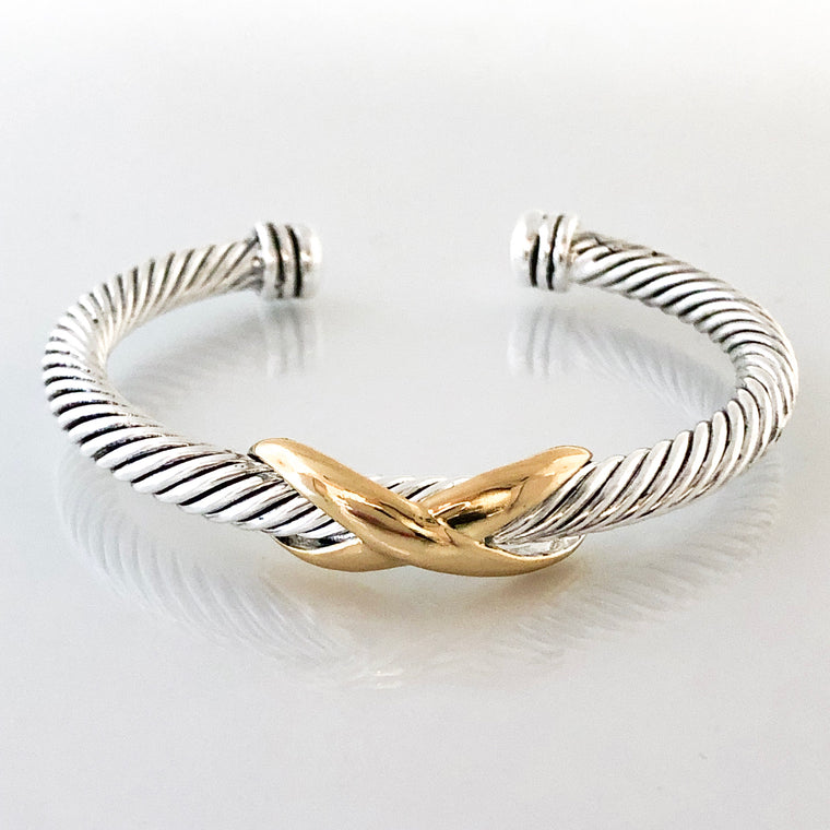 Stack It Up Bracelet Cuff- Criss-Cross