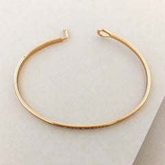 'Mind Over Matter' Dainty Bangle Bracelet-Gold
