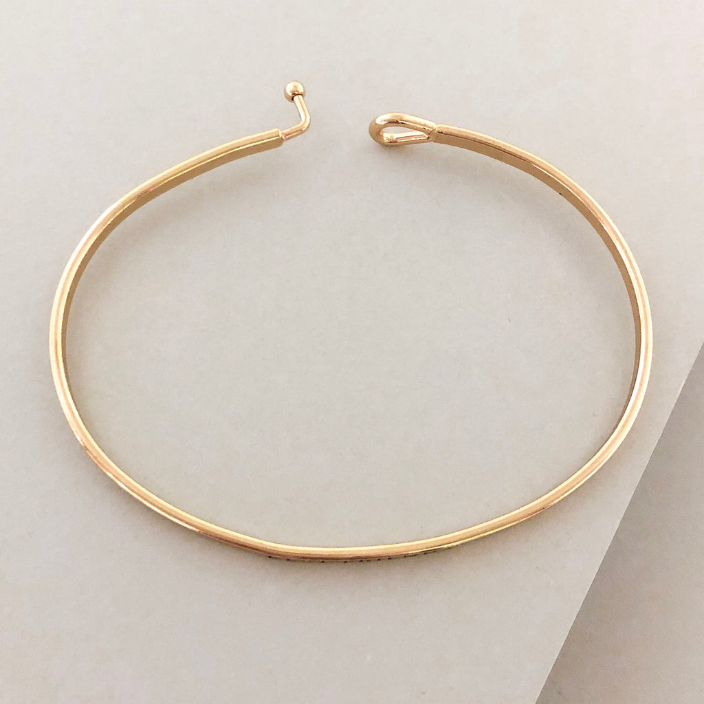 'Best Friends' Dainty Bangle Bracelet-Gold
