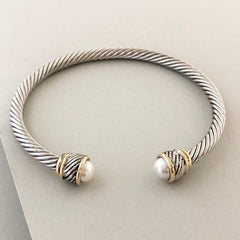Stack It Up Bracelet Cuff- Pearl