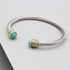 Stack It Up Bracelet Cuff- Mint Stone